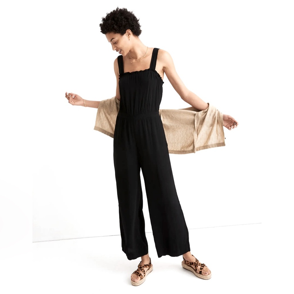 Madewell smocked tank jumpsuit size 0